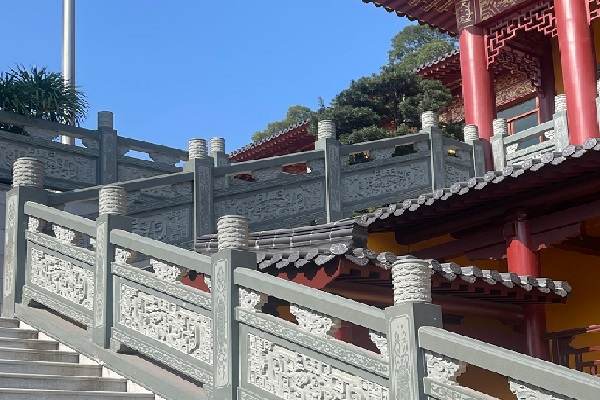 大连道观仿古石栏杆厂家 供给四